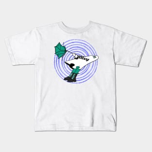 Ghost caught in a typhoon Kids T-Shirt